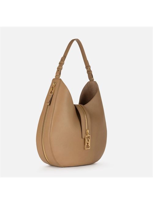 Borsa hobo grande in materiale effetto pelle con zip ELISABETTA FRANCHI | BS75A47E247E2032